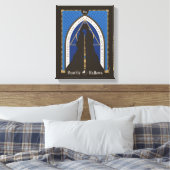De Deathly Hallows-mantel, toverstaf en steen Canvas Afdruk (Insitu (Slaapkamer))