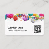 De Decor van de ballonpartij Douane QR Visitekaartje (Voorkant)