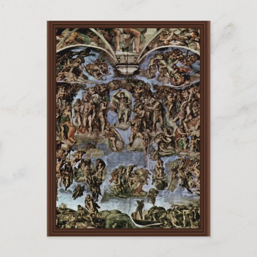 De Dedaagse Fresco op de Altarwand van de Sisti Briefkaart (Voorkant)