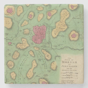 De deelstaat Moriah of Jeruzalem Stenen Onderzetter
