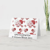 De Deense Harten van Kerstmis Feestdagen Kaart (Achterkant)