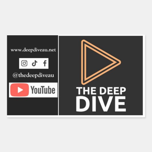 De Deep Dive Podcast Bumpersticker Rechthoekige Sticker (Voorkant)