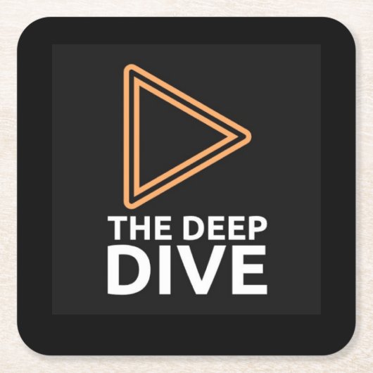 De Deep Dive Stubby houder Vierkante Kartonnen Onderzetter (Voorkant)