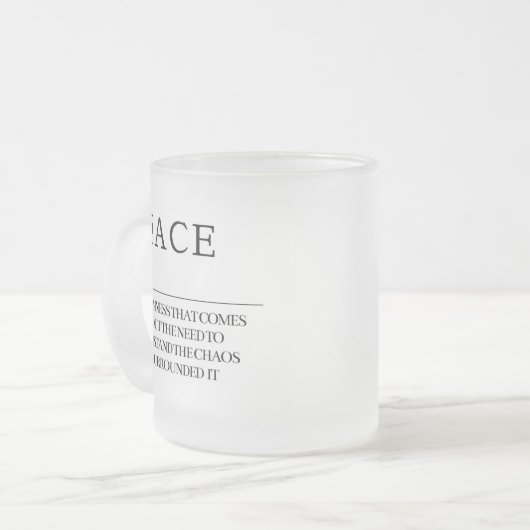 De definitie van Peace Frosted Mok (Voorkant links)