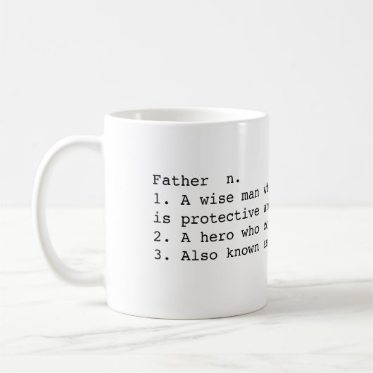 De definitie van vader koffiemok (Links)