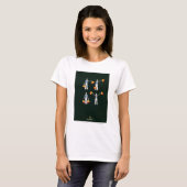 De dekking van het menu van aan boord QE2 (kleuren T-shirt (Voorkant volledig)