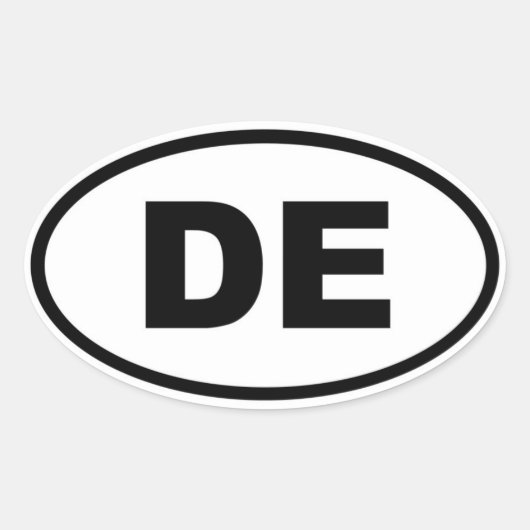 DE Delaware Ovale Sticker (Voorkant)