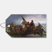 De Delaware overgestoken 1776: Generaal George Was Cadeaulabel (Achterkant Horizontaal)