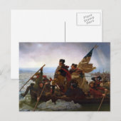 De Delaware River oversteken, George Washington Briefkaart (Voorkant / Achterkant)