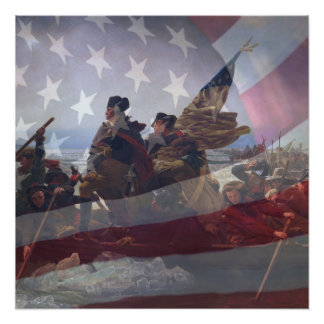 De Delaware River Stretched Canvas oversteken Perfect Poster