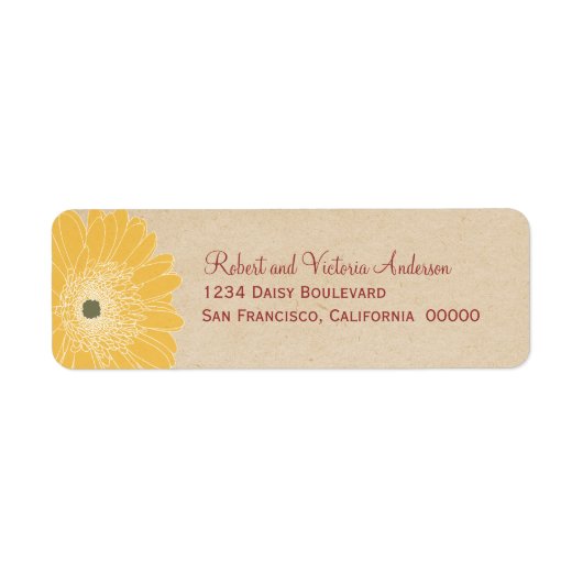 De Delicate Labels van het Adres van de Terugkeer (Voorkant)