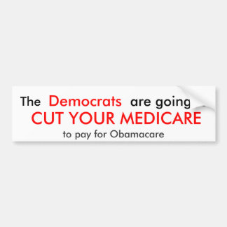 De democraten gaan, DOE JE MEDICARE... Bumpersticker