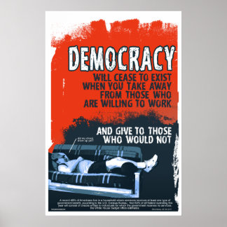 De democratie zal verdwijnen (24x36) poster