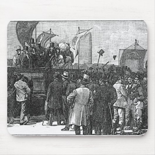 De demonstratie van de Chartist op Kennington Muismat (Voorkant)
