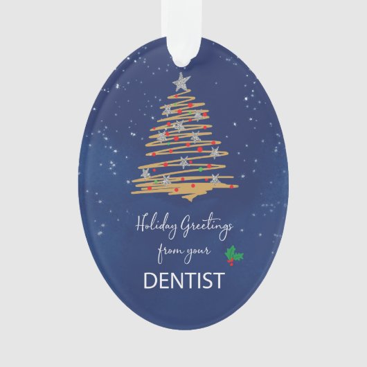 De Dentist Christmas Tree Nom personnalisable (devant)
