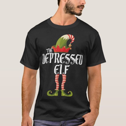 de depressieve elf t-shirt (Voorkant)