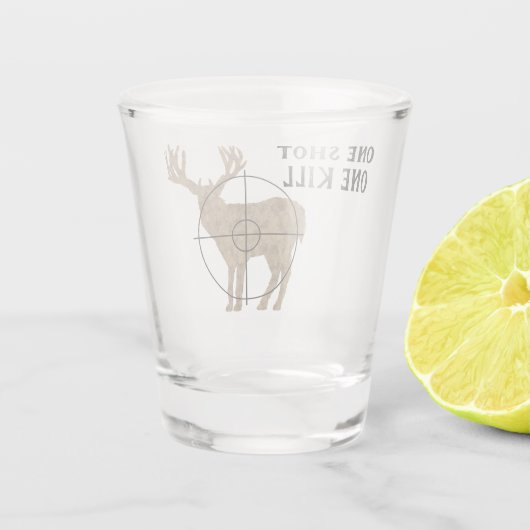 De Der Hunting One Shot One Kill Shot Glas (Achterkant)