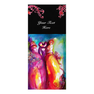 DE DERDE MASK-kostudeontwerper, theaterartiest Reclamekaart