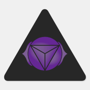 De derde oogkar driehoek sticker