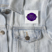 De derde oogkar vierkante button 5,1 cm (In situ)