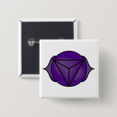 De derde oogkar vierkante button 5,1 cm (Voorkant /achterkant)