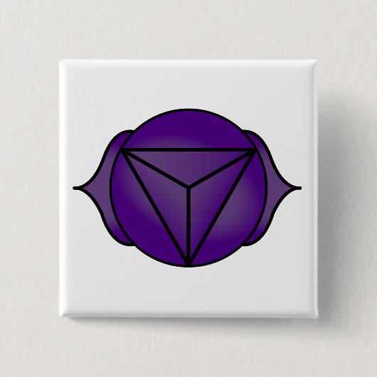 De derde oogkar vierkante button 5,1 cm (Voorkant)