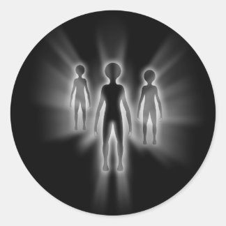 De derde soort ontvoering ronde sticker