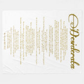 De Desiderata "Gewenste Dingen" DIY Kleur Fleece Deken (Voorkant (Horizontaal))