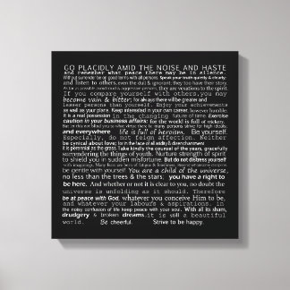 De Desiderata muur hangen Canvas Afdruk