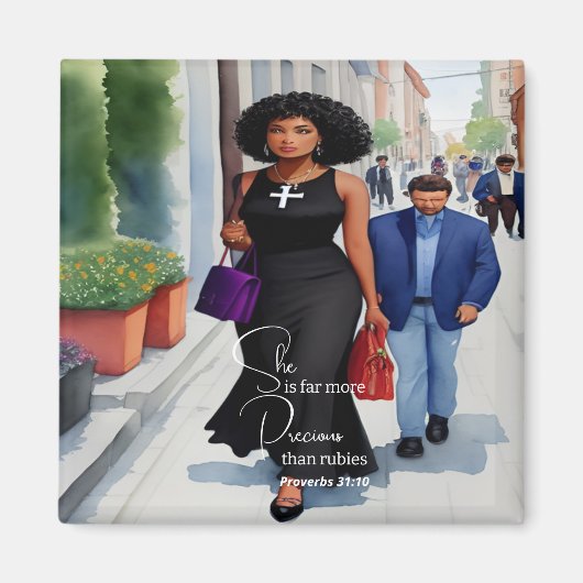 De deugdzame Vrouw Magneet (Voorkant)