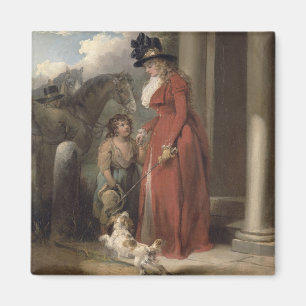 De deur van het vierkant, c.1790 (olie op het canv magneet
