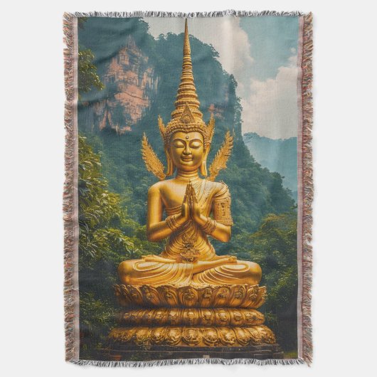 De Devata in Gouden Licht Deken (Voorkant Verticaal)