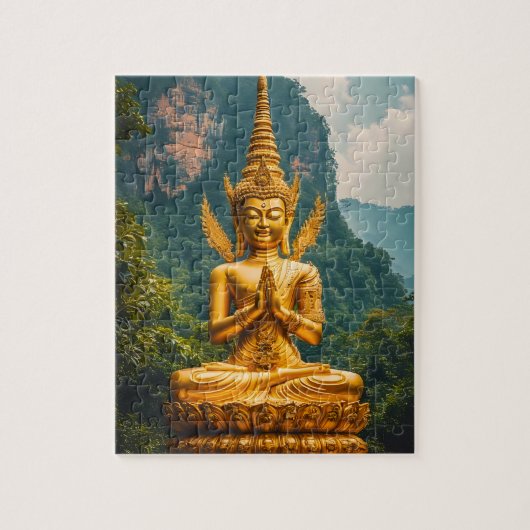 De Devata in Gouden Licht Legpuzzel (Verticaal)