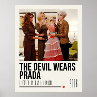 De Devil draagt de film Prada Poster