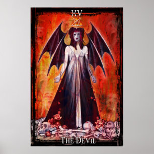 De Devil Tarot Kaart Print