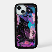De Devil Tarot Kaart Witchy Vibes iPhone case 15 Hoesje (Achterkant)