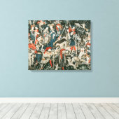 De Devonshire Hunting Tapestries Canvas Afdruk (Insitu (Houten vloer))