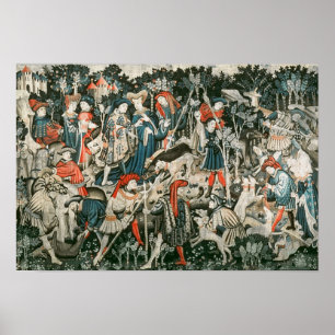 De Devonshire Hunting Tapestries Poster