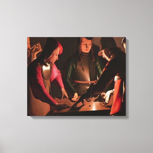 De Dice-spelers Canvas Afdruk (Voorkant)