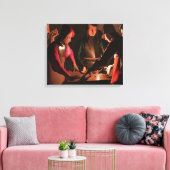 De Dice-spelers Canvas Afdruk (Insitu (Woonkamer))
