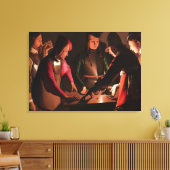 De Dice-spelers Canvas Afdruk (Insitu (Woonkamer))
