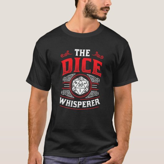 De Dice Whisperer Pen en het papieren tablet Rpg s T-shirt (Voorkant)