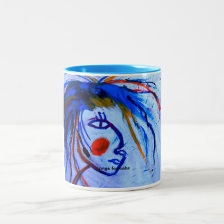 de dichter tweekleurige koffiemok