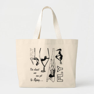 De dichtstbijzijnde kan vliegen... Aerialist Bag Grote Tote Bag