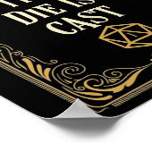 De Die is gegoten D20-desktop RPG Poster (Hoek)
