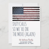 De dienst roept de Militaire Beweging van de Move  Aankondiging (Voorkant)