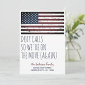 De dienst roept de Militaire Beweging van de Move  Aankondiging (Staand voorkant)