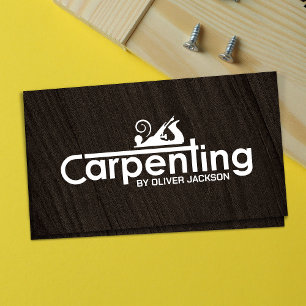 De diensten van het Carpenter koelen logo tekst me Visitekaartje