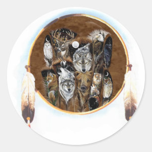 De dieren-1 ronde sticker