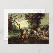 De dieren die Noah's ark binnenkomen Briefkaart (Voorkant / Achterkant)